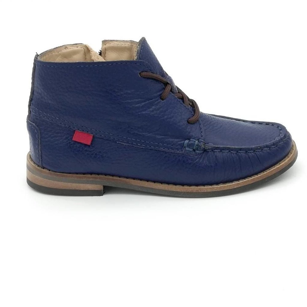 Marc Joseph New York Girls Lincoln Ankle Booties‎ Leather Blue Lace Up 10.5 New